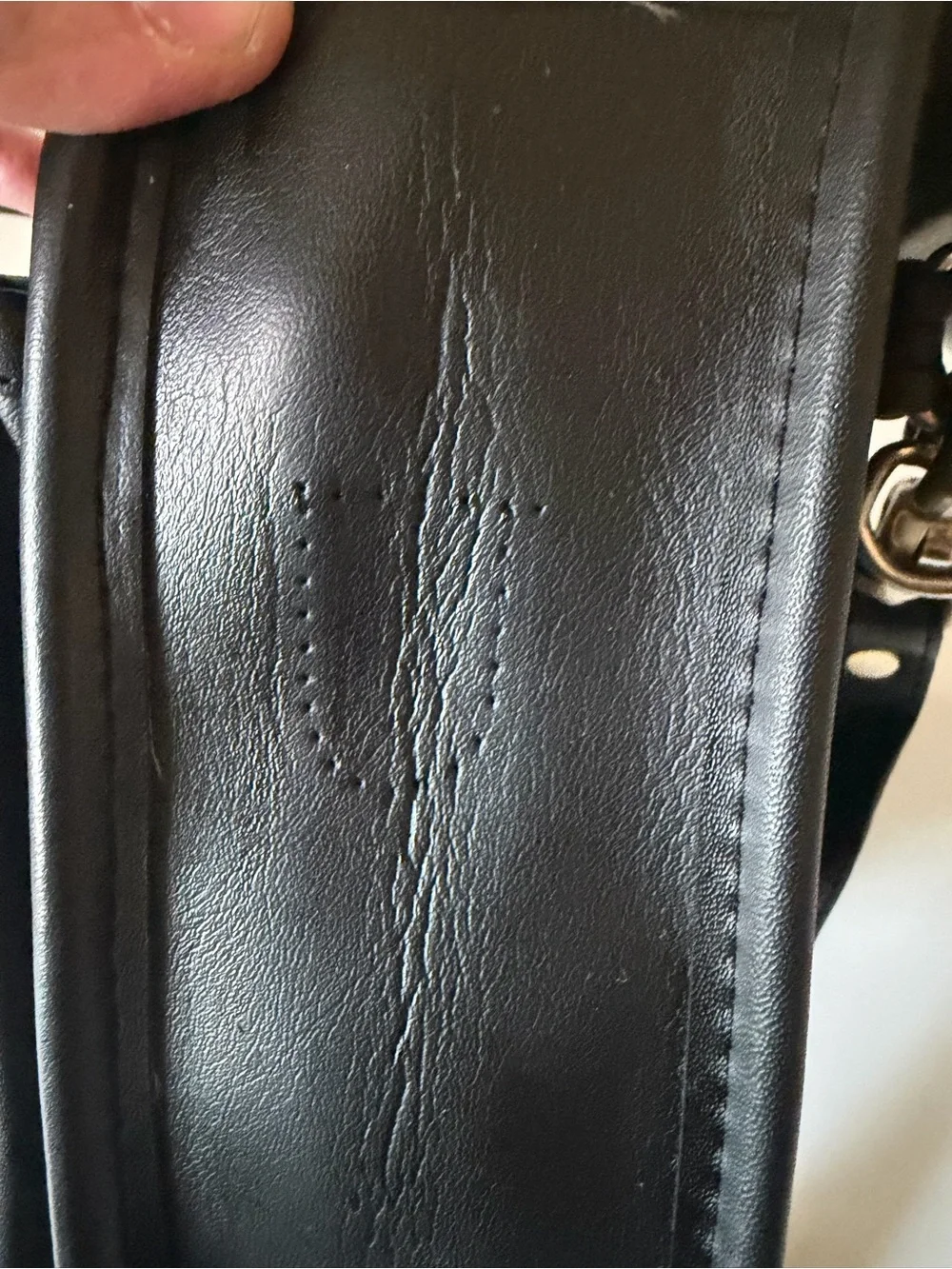 Vintage Coach Black Leather Pocket Bag - Made in the USA
